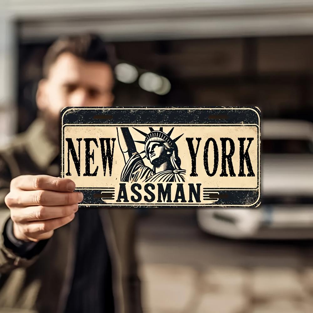 

Assman Humorous New York Statue of Liberty Embossed Aluminum Wall Art x cm Modern Metal Sign for Home Office Garag 15x30cm(5.9x7.8inch)