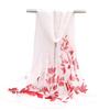 2026 Silk Chiffon Women's Scarf: Korean Style, Versatile, Long, and Thin for Spring, Autumn, Beach, or Winter Decoration