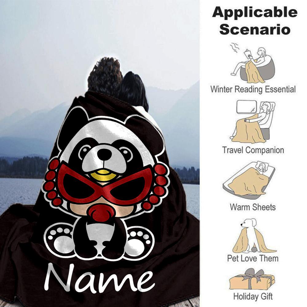 Customiz Name Personality Hysterical Mini Blanket Soft &Warm Sofa Office Bed Travel Lunch Break Blanket, Gift Suitable All Seasons