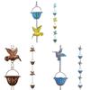 7.87Ft Hummingbird and Cup Rain Chains for Gutters Decorative Rain Chain Replacement Downspout for Gutters Eaves Drainage