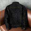 Genuine Sheepskin Leather Jacket Men Faux Suede Cowboy Coat Slim Fit Short Autumn Winter Fashion