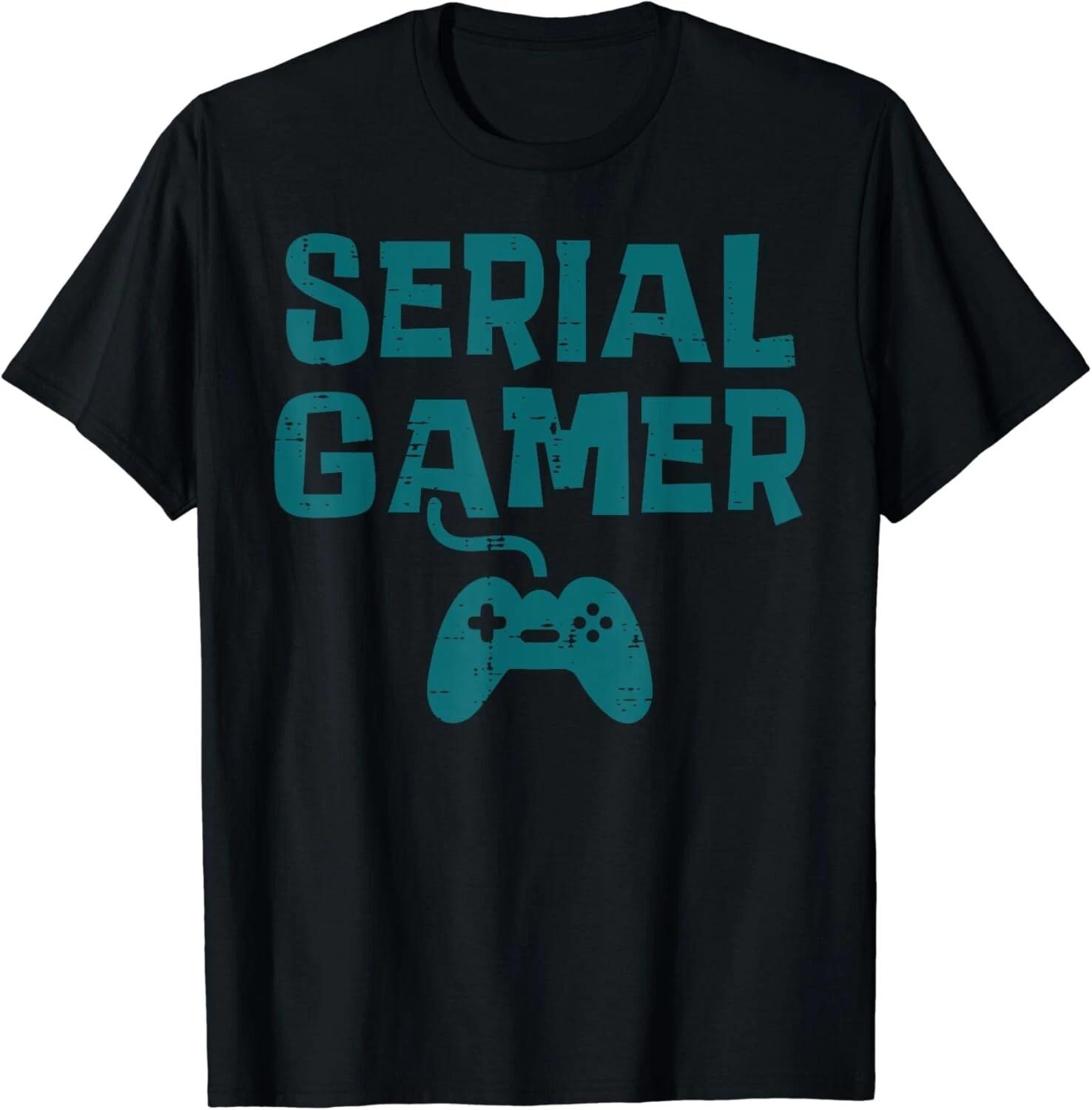 Serial Gamer Controller Fun Gaming Video Game Lover Boys Men Gift Unisex T-Shirt 3XL