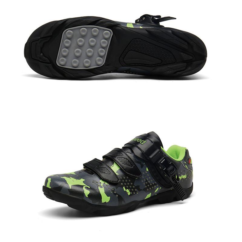 New cycling shoes with locks, locking shoes, cycling shoes men's cycling shoes, unlocked mountain cycling shoes