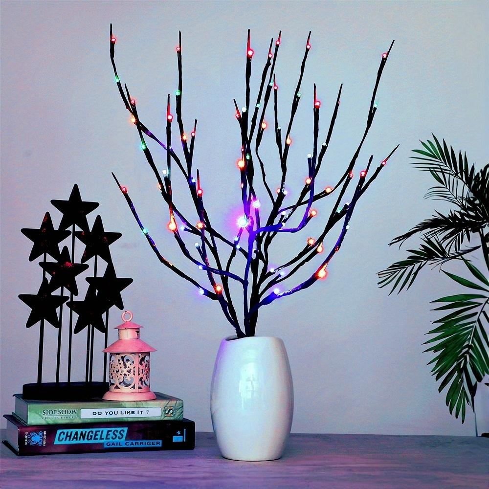 1pc Branch Lights 20 LED Fairy Lights Willow Branches Battery Operated for Home Bedroom Inside Outdoor Decoration