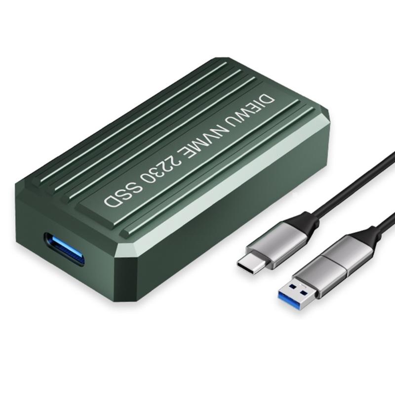 Portable 2230 M.2 Disk Enclosure NVMe Protocol USB3 1 Port Aluminum Shell Enhances Heat Dissipation Secure Installation
