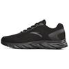 Mesh Fabric Abrasion Resistant Low Top Running Shoes Men's Pure Black 912525515F-9