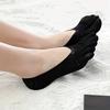 1/5 Pairs Women Split Finger Invisible Socks Fashionable Design Summer Style Mesh Sweat Absorbing Breathable Five Toe Socks