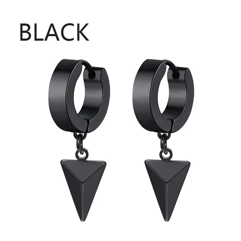 1Pair Punk Gothic Stainless Steel Stud Earring Creative Blade Pendant Punk Rock Razor Blade Earrings Gothic Hip-hop Ear Zircon