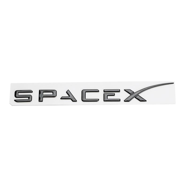 Car SpaceX Dual Motor Sticker Fender Side Decal For Tesla Model Y S 3 X Letters Space Logo Rear Emblem Badge Trunk Accessories