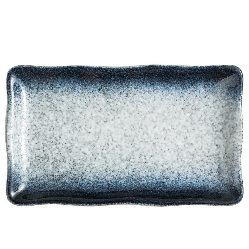 Keramikgrill Japanisches Hotelrestaurant Zuhause Snackteller Rechteckiger Sushi-Teller