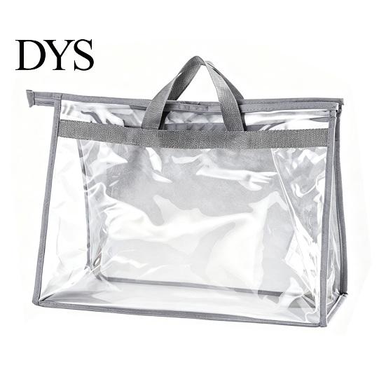 Durable Handbag Dust Cover Clear Bag with Handle, Transparent Moisture-proof Storage Purse Organizer, Dustproof Sleeve for Handbags And Purses Hanging