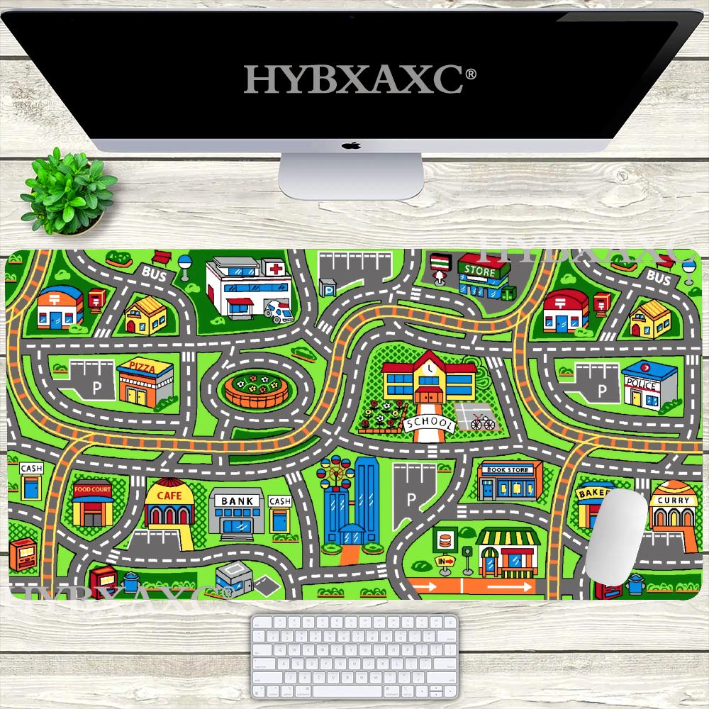 HYBXAXC City Carpet Desk Mat Nostalgia Mousepad s s Nostalgia Gift s Mousepad Gaming Keyboard Retro Vintage Office Decor 800x400x2mm