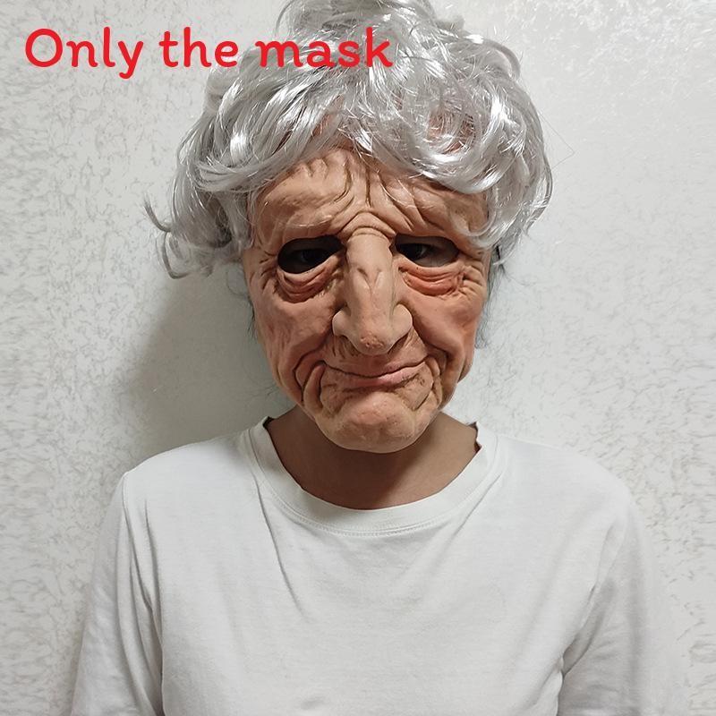 

Halloween Latex Granny Mask For Cosplay And Costume Parties Curly