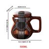 Ceramics Musical Instrument Coffee Mug Guitar Pattern Handcrafted Coffee Cup Durable Guitar Shaped Desktop Ornament Drinkware