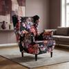 Ohrensessel Ari Spring Print mit Muster im skandinavischen Stil – Family Meble