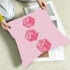Cheerful Auspicious Pink Lucky Number 8 Cushion Cover Portable Floor Cushion For Travel Yoga Minimalist Text 2way Tricot