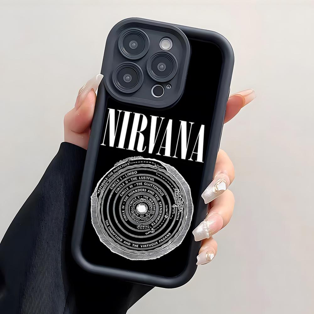 N-Nirvana Rock Band Phone Case For IPhone 17 Pro Max 15 Pro 16 14 Plus 12 13 Mini 11 Pro Shockproof Cover