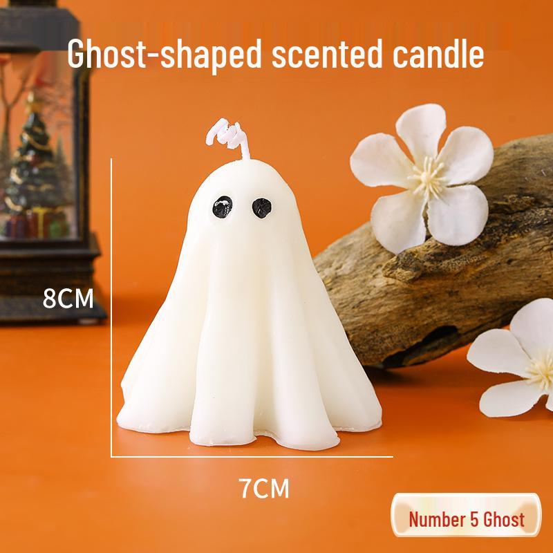 Handmade Halloween Ghost Scented Candle - Creative Holiday Gift & Party Favor
