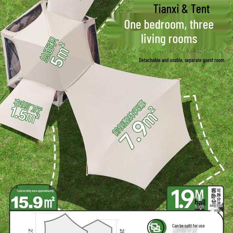 TAN XIAN ZHE Outdoor Camping Tent & Tarp Set