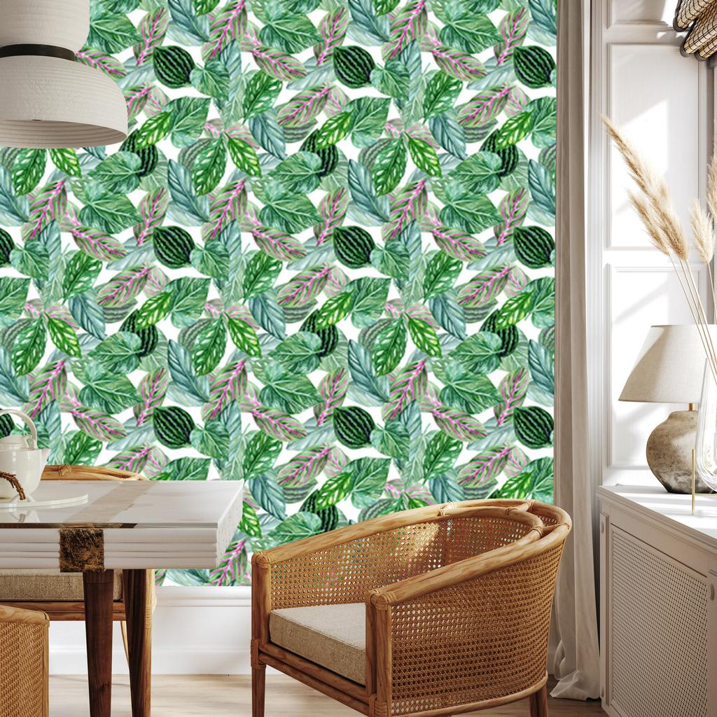 Green Leaves Wallpaper for Living Room and Bedroom 50x1000
