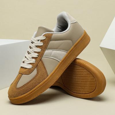 Women Retro Sneakers Versatile Leisure Shoes Men's Walking Jogging Shoes Casual Sports Shoes  Ins Trendy PU Leather Flats
