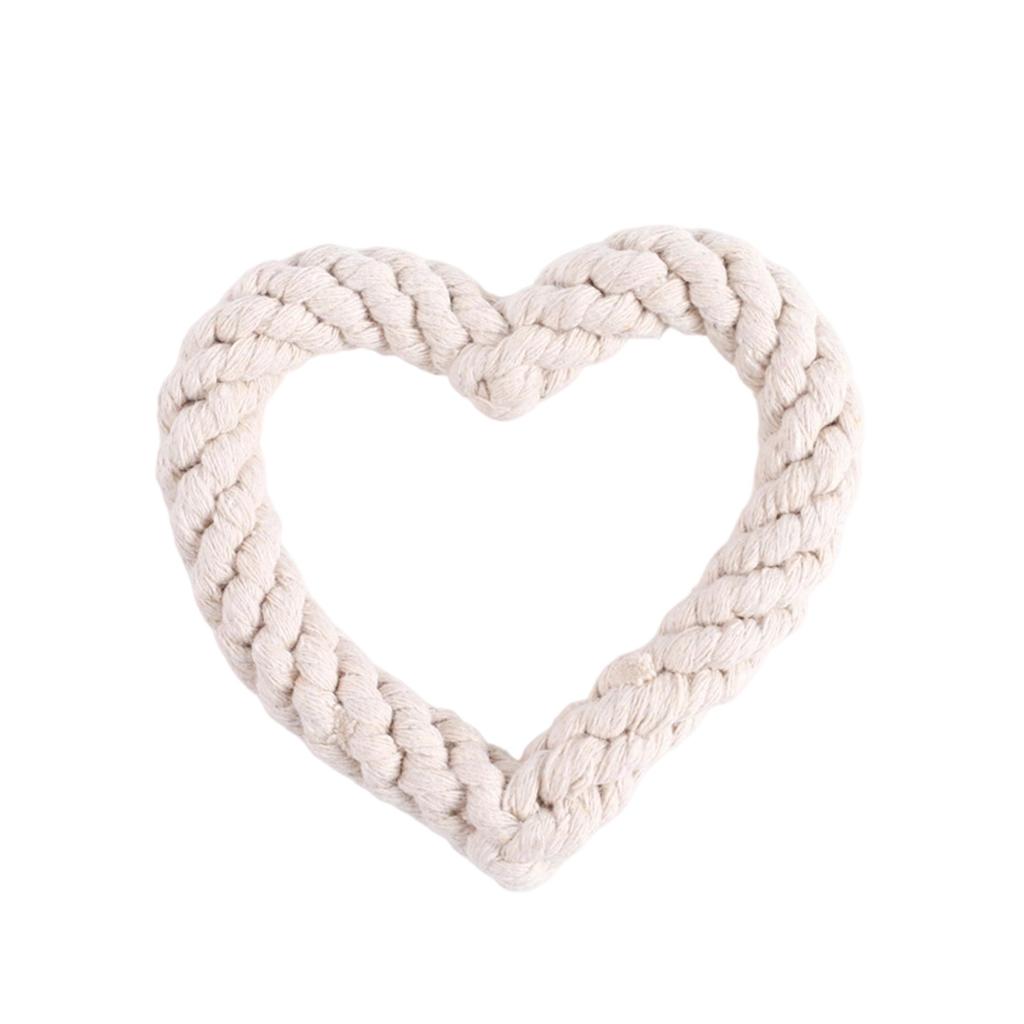 Lano ve tvaru srdce pro domácí mazlíčky, Bavlněné lano Hračky pro psy ve tvaru srdce na Valentýna