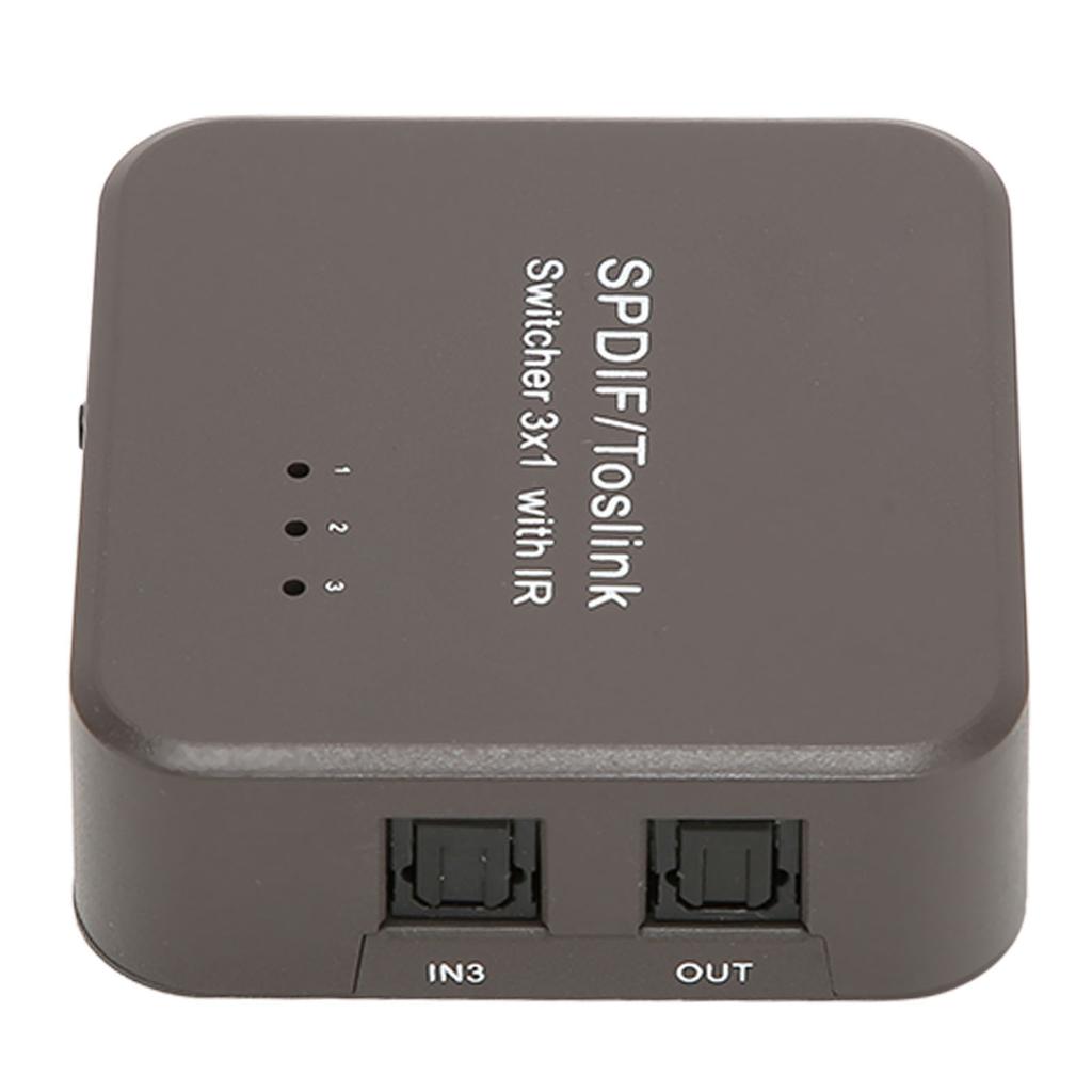 Digital Optical Sound Switch 3 in 1 Out Digital SPDIF Sound Splitter with Remote Control