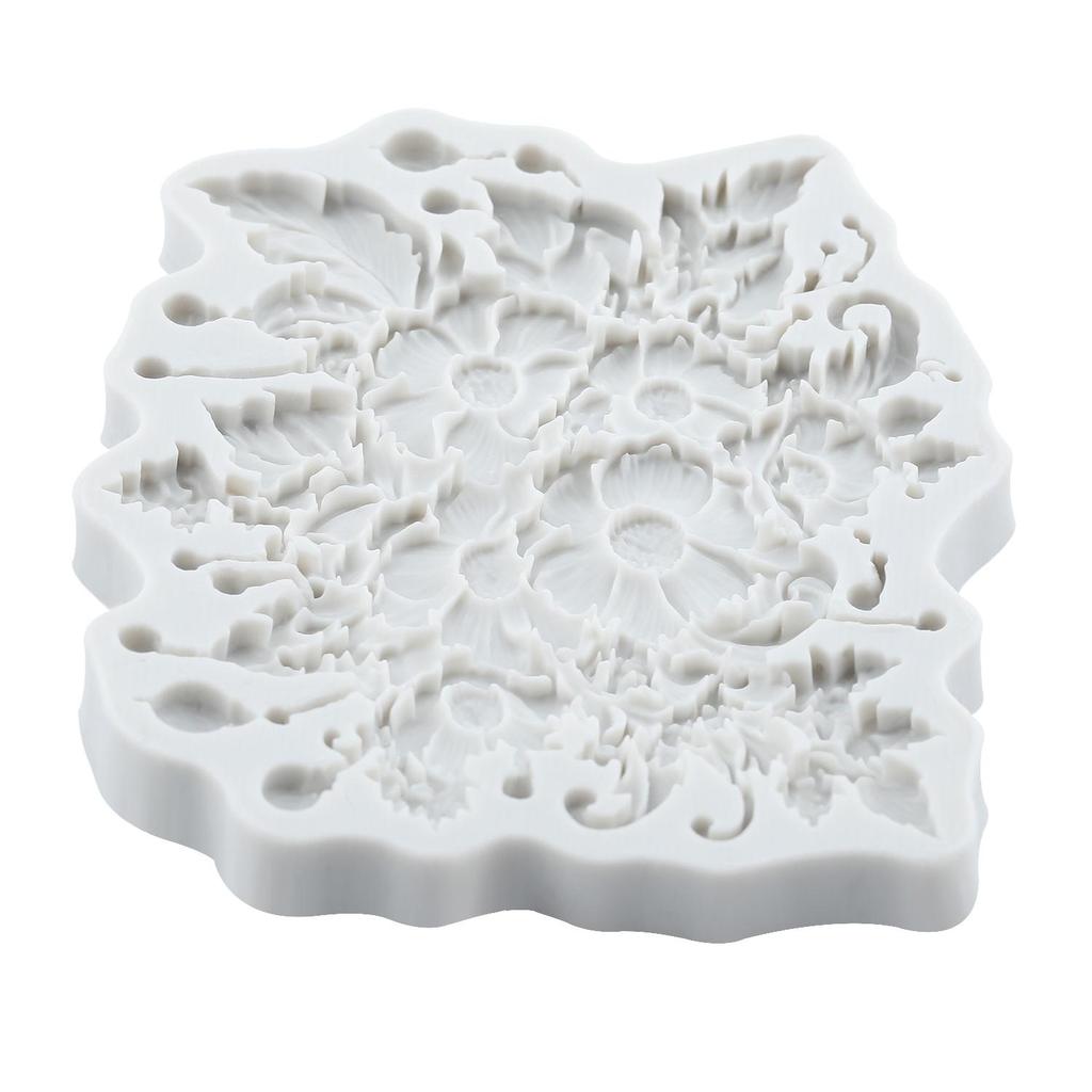 Silikonové formy v barokním stylu, reliéfní květinové, fondánová forma, nástroje na zdobení dortů, topper na cupcake, forma na bonbóny, čokoládu, gumpastu