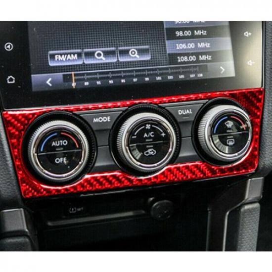 Carbon Fiber Air Conditioner Switch Knob Cover Trim Fit For Subaru WRX 2015-