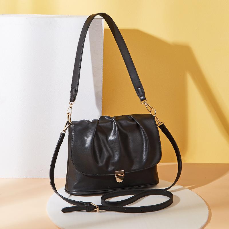 

Сумка лето новая трендовая облачная плиссированная сумка универсальная на плечо кросс-боди женская чёрный