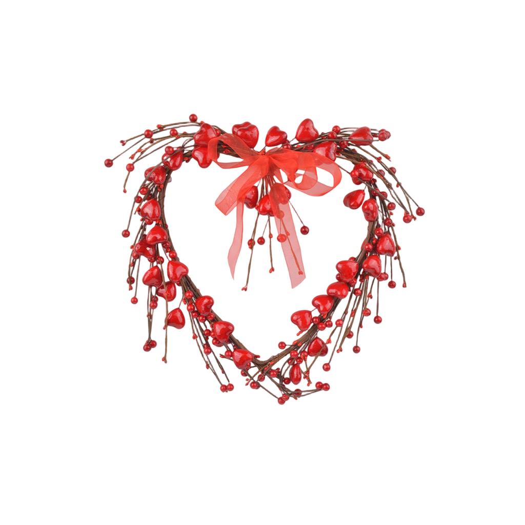 Decorate The Living Room And Bedroom With A Heart,Shaped Rose Wreath For Valentine'S Day