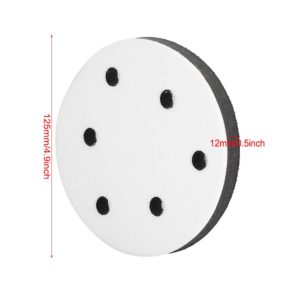 125mm Durchmesser Weiche Puffer Schwamm Interface Kissenpad für Schleifpads (6 Löcher)