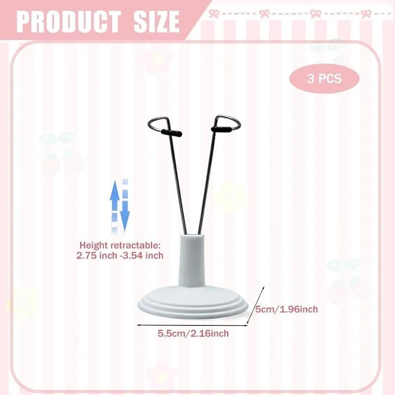 3er-Pack Puppenständer für Labubu, Verstellbarer Puppenständer für Labubu-Ausstellung, Puppen-Ausstellungsständer für Labubu-Zubehör, Puppen-Ausstellungsregal