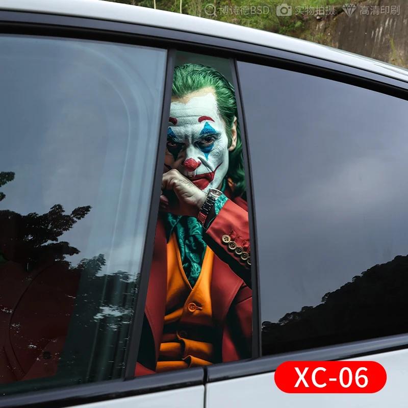 1 pz/2 pz Graffiti Divertente Joker Così Serio Adesivi per Auto Impermeabili Decalcomanie in Vinile per Auto Decorazione Anime per Montante B dell'Automobile