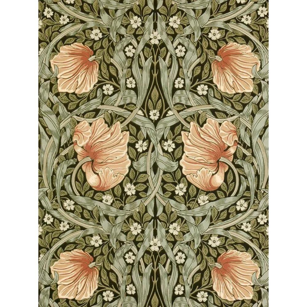 William Morris Inspired Floral Garden Rug – Anti-Slip Green Art Carpet for Living Room, Arts & Crafts Style Floor Mat Decor