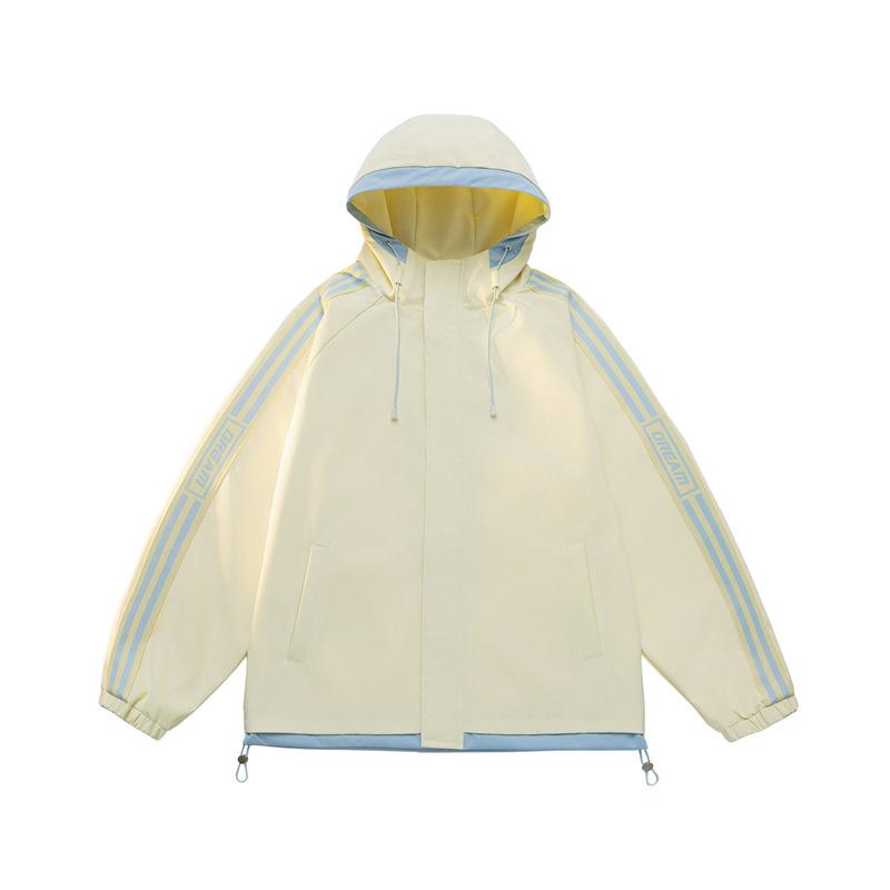 Jackets for Men and Women In Spring and Autumn Versatile Dopamine Couple Striped Jackets for Men