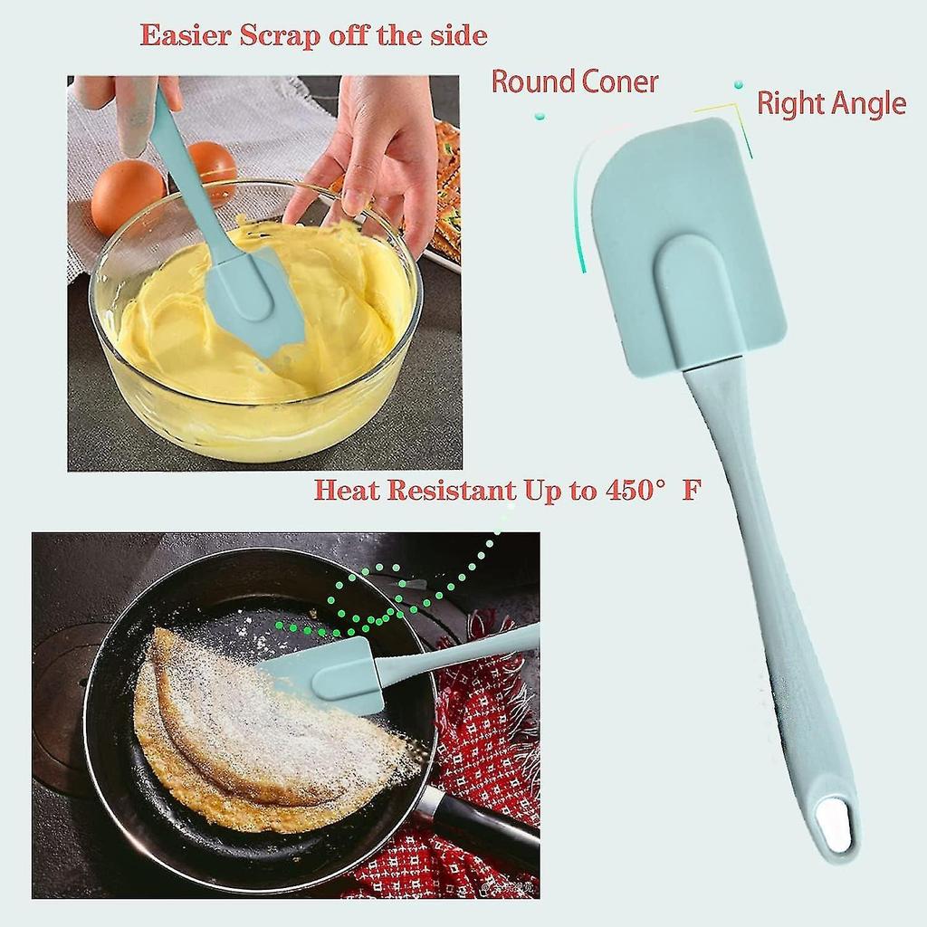 3pcs Kitchen Spatula Pastry Brushes and Heat Resistant Silicone Spatula - Silicone Utensils Set of 3