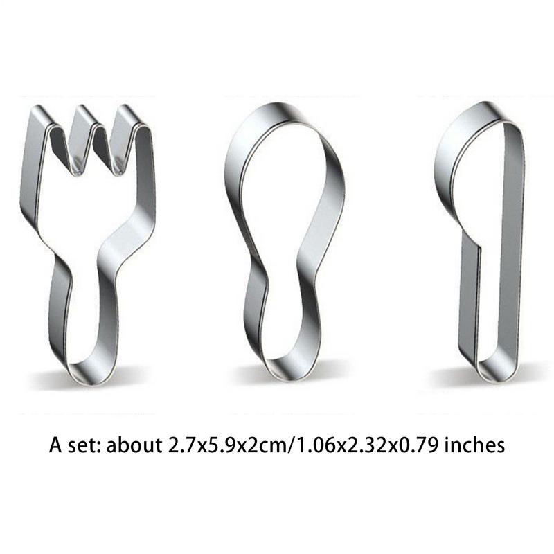 3pcs Lovely Teeth Shape Stainless Steel Cookie Cutter Cake Decorating Tools Fondant Mould Pastry Biscuits Baking Accessories