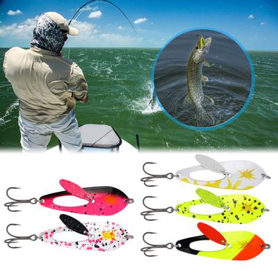 5 Stück 2CM/2G 4CM/4G 6CM/10G Spinnerblatt-Köder mit Haken Metall Rotierende Pailletten Löffel Spinnerbait Salzwasser Süßwasser Barsch Angelzubehör
