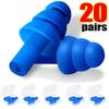 1-25Pairs Soft Reusable Silicone Ear Plugs for Swimming Sleeping Concerts Individually Wrapped Waterproof Ear Protection Earplug