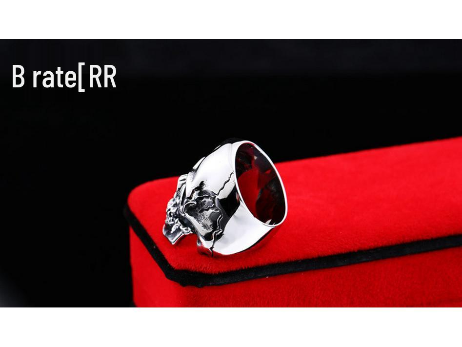 Retro Men's Titanium Skull Ring - Stainless Steel Punk Jewelry