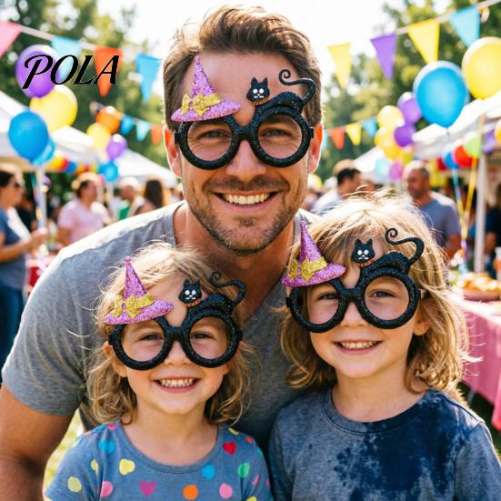 Novelty Themed Party Eyewear Halloween Pumpkin Glasses, Funny for Kids Adults, Spooky Cute Ghost Eyeglass Frames Photo Booth Props, Trick or