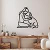 Metal Dog and Woman Portrait Wall Art 15.75 Inch Home Decor Easy Hanging Living Room Bedroom