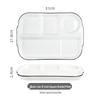 Portion Control Ceramic Plate: Round 3-Compartment, Square 5-Compartment for Diet & Kids' Meals