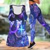 Flower Print Yoga Outfit for Women Fashion Workout Leggings Fitness Sports Casual Yoga Set Sports Suit