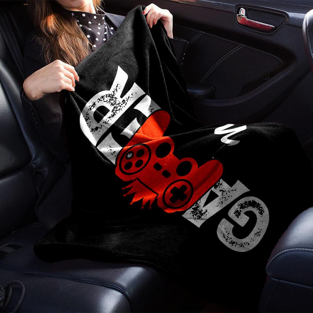Custom Name Game Controller Theme Printed Blanket - Perfect for Couch, Bed, Travel & Outdoor Use | Machine Washable, Cozy & Durable.