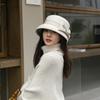 Autumn and Winter New Elegant Hepburn Bow French Top Hat Retro Woolen Hat Women's Retro Dome Woolen Hat