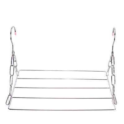 Laundry Drying Rack Stainless Steel Multifunctional Hanging Silver Clothes Drying Rack for Hanging Clothes Towels Socks