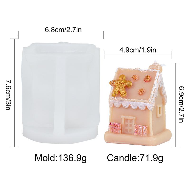 

Christmas Silicone Candle Mold Hat Wearing Santa Snowman Elk Christmas House DIY Aromatherapy Candles Gypsum Home Decor