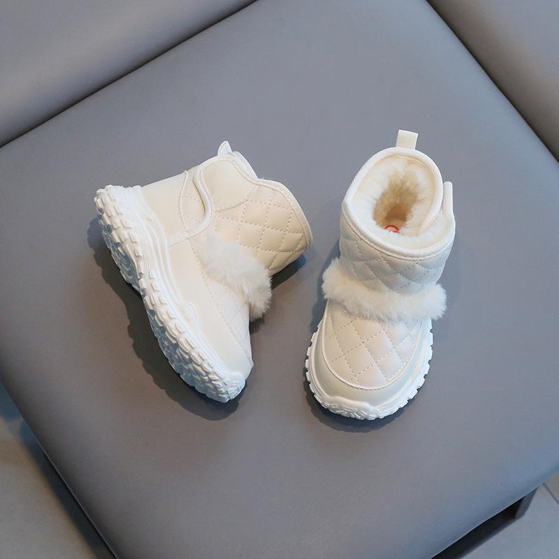2025 Zima Nowe Dziecięce Śniegowce Proste Wszechstronne Dziewczęce Buty Komfortowe Dziecięce Bawełniane Buty Proste Dziewczęce Botki Zapatos De Mujer